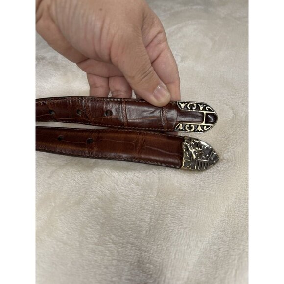 BRIGHTON VINTAGE Disney Leather Belt Sz 28 Mickey Mouse Pluto Donald Lot Of 2 - Picture 9 of 10